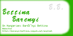 bettina barenyi business card